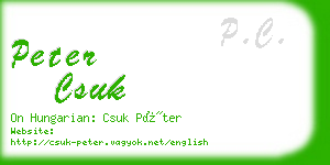 peter csuk business card